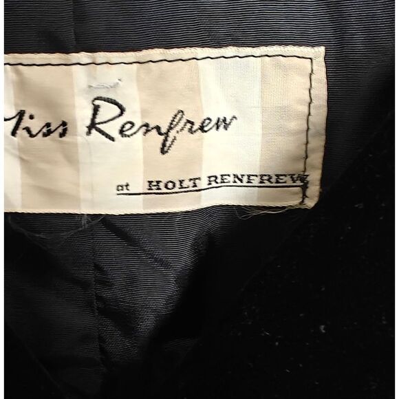 Vintage Gothic Style Velvet Velour Women's Black Trench Coat Size S - Picture 15 of 15